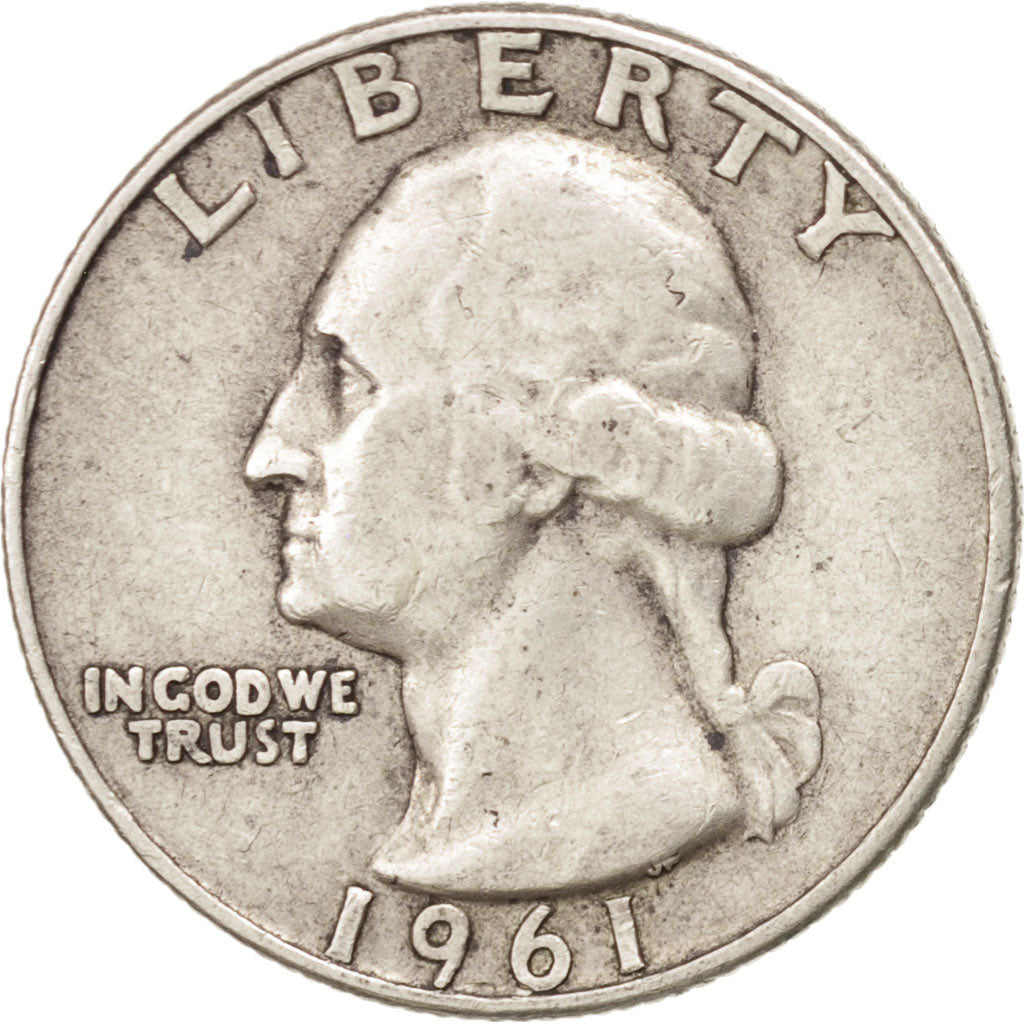 UNITED STATES, Washington Quarter, Quarter, 1961, U.S. Mint, KM #164,...