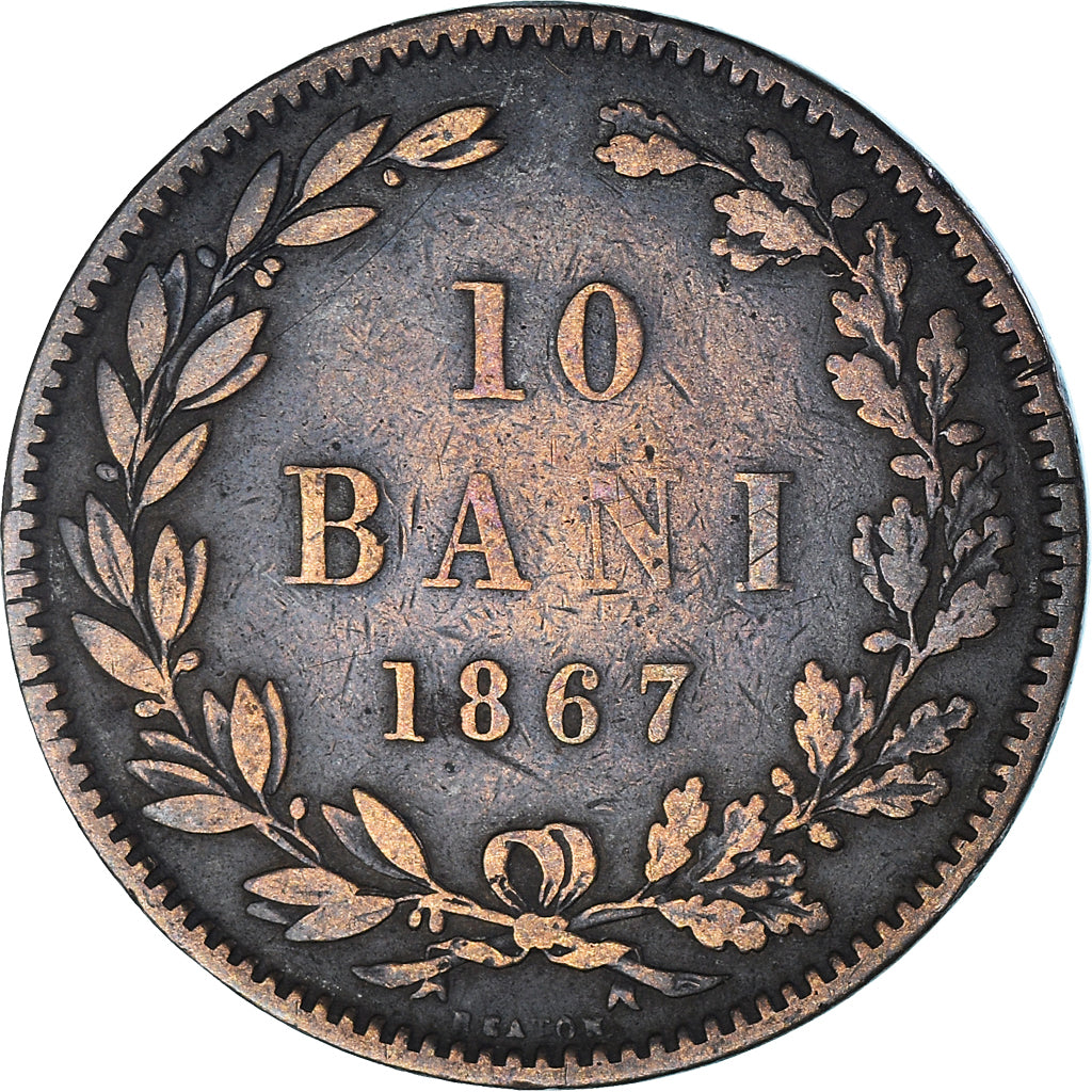 Coin, Romania, 10 Bani, 1867