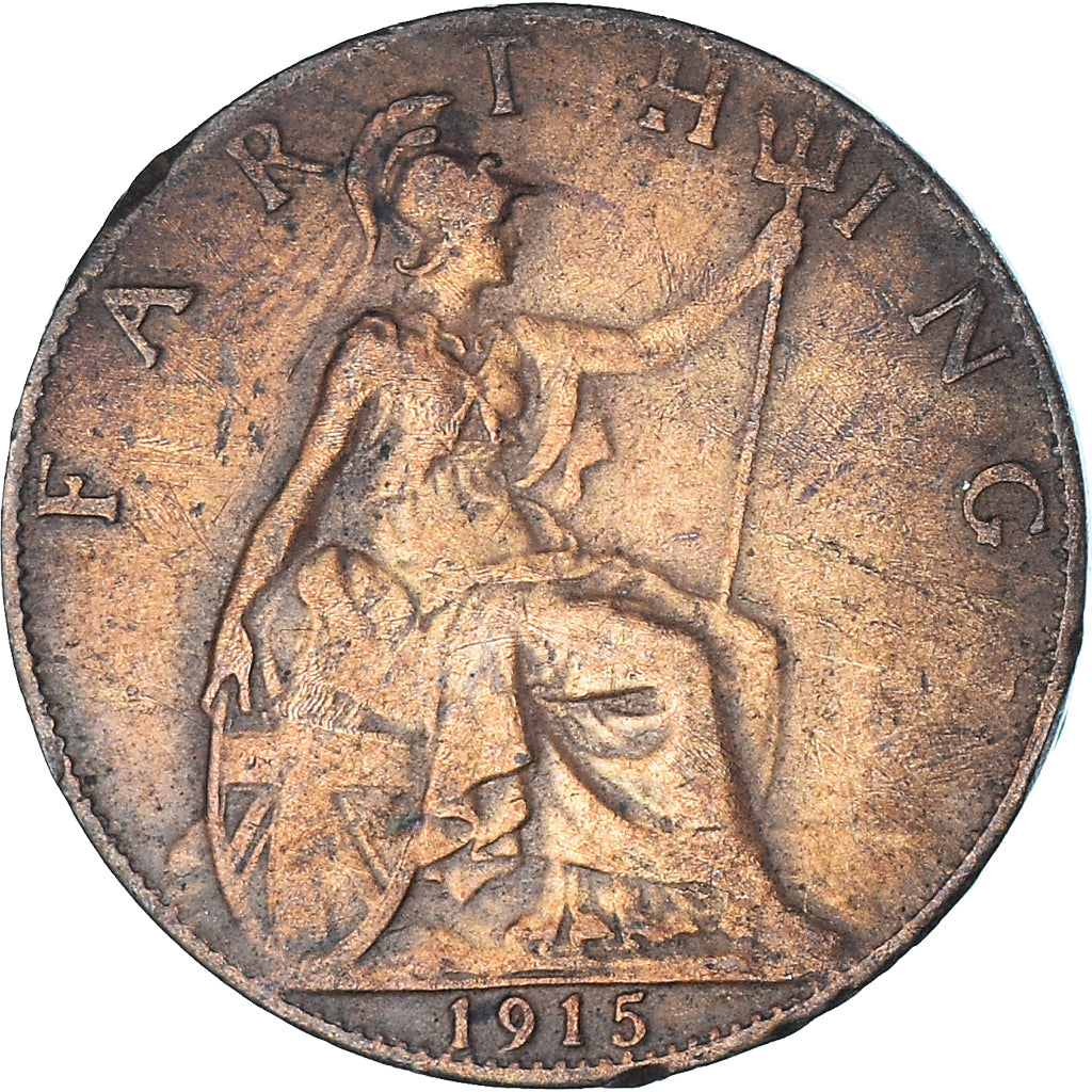 Moneta, Wielka Brytania, Farthing, 1915