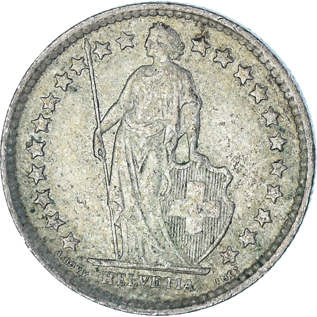 Coin, Switzerland, 1/2 Franc, 1962