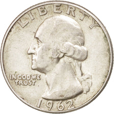 Coin, United States, Washington Quarter, Quarter, 1962, U.S. Mint, Philadelphia