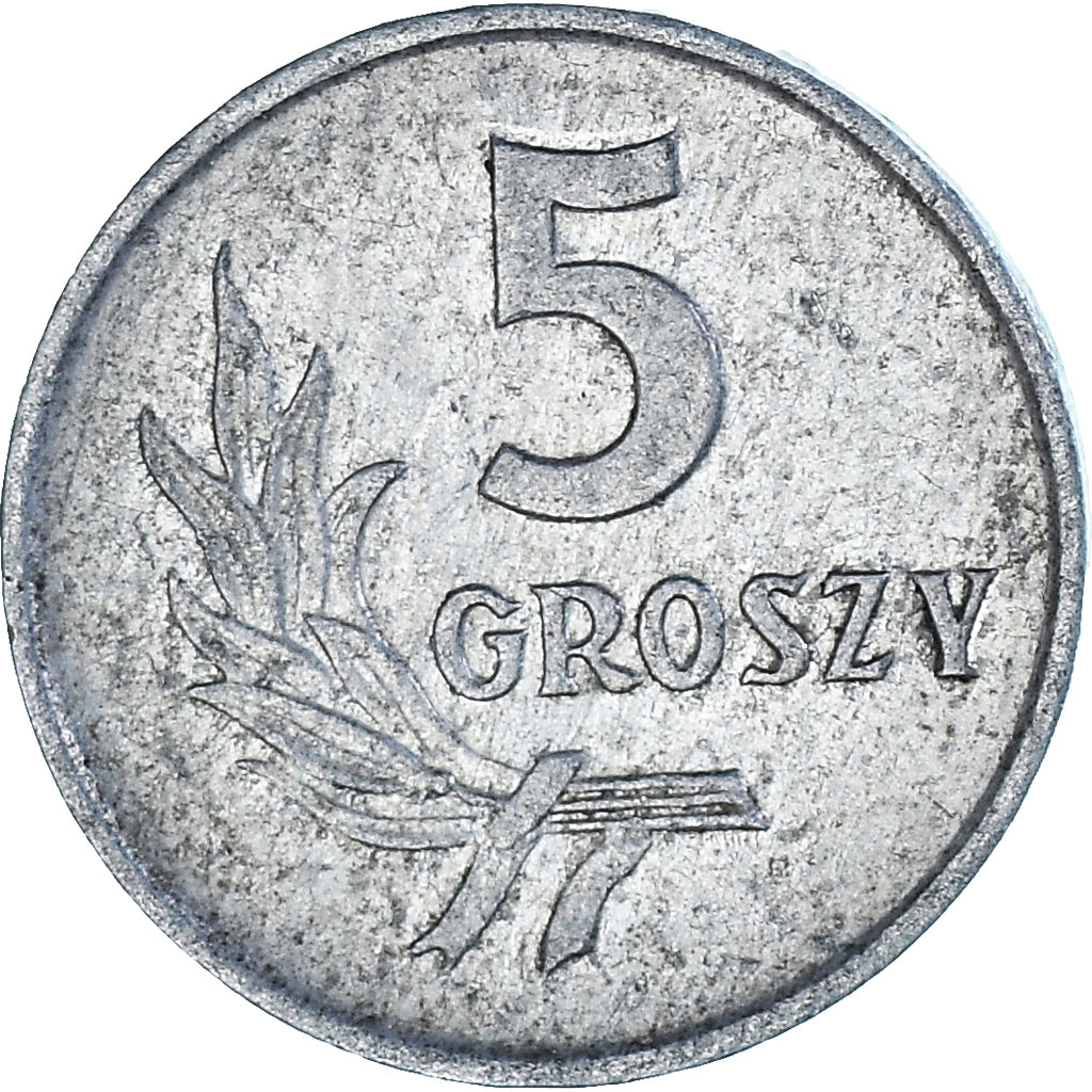 Moneta, Polonia, 5 Groszy, 1970