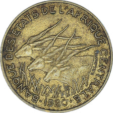 Coin, Central African States, 5 Francs, 1980
