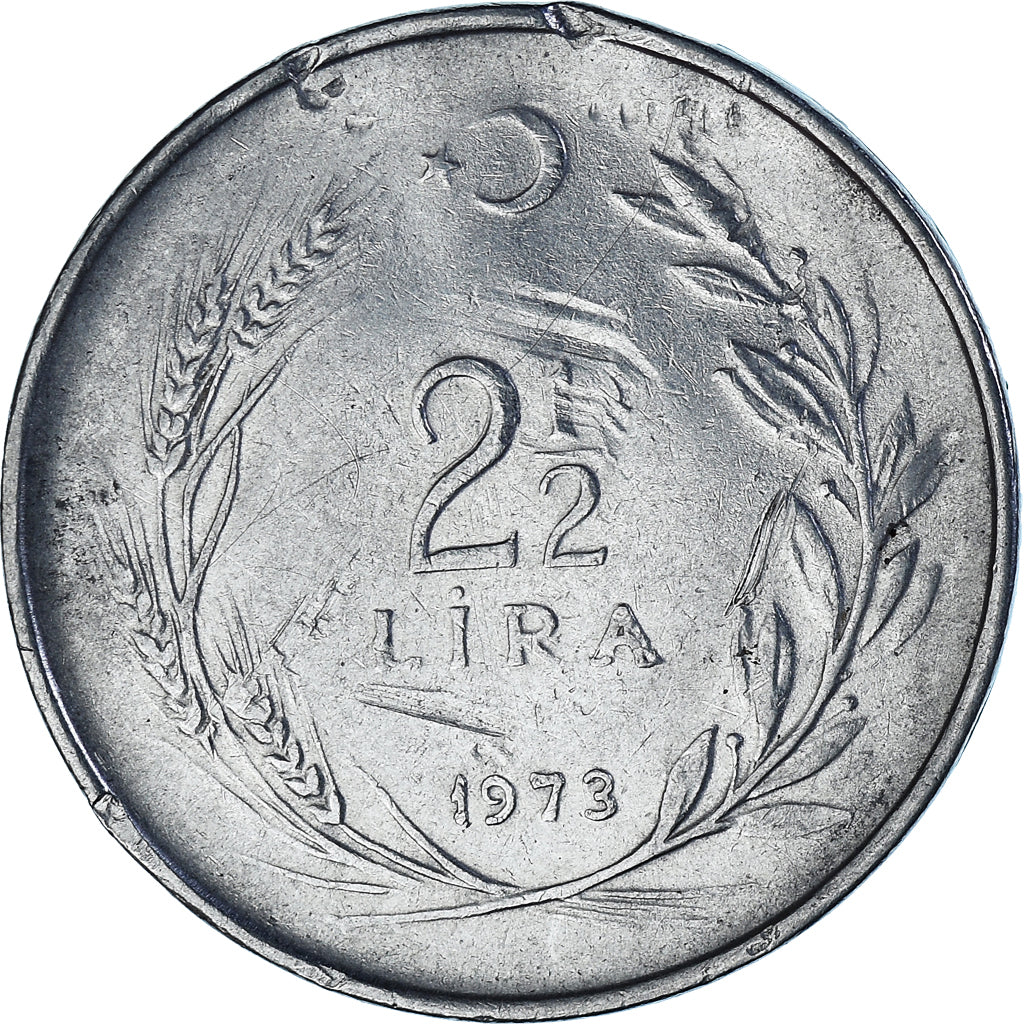 Munten, Turkije, 2-1/2 Lira, 1973