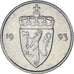 Munten, Noorwegen, 50 Öre, 1993