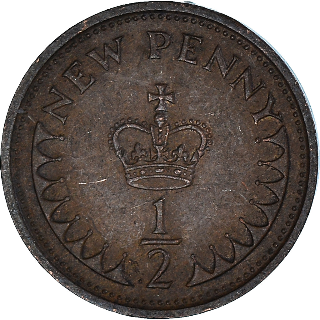 Coin, Great Britain, 1/2 New Penny, 1978