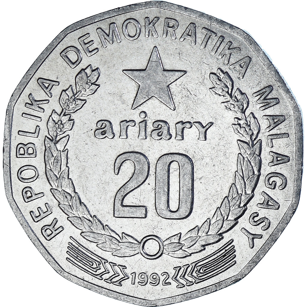Munten, Madagascar, 20 Ariary, 1992