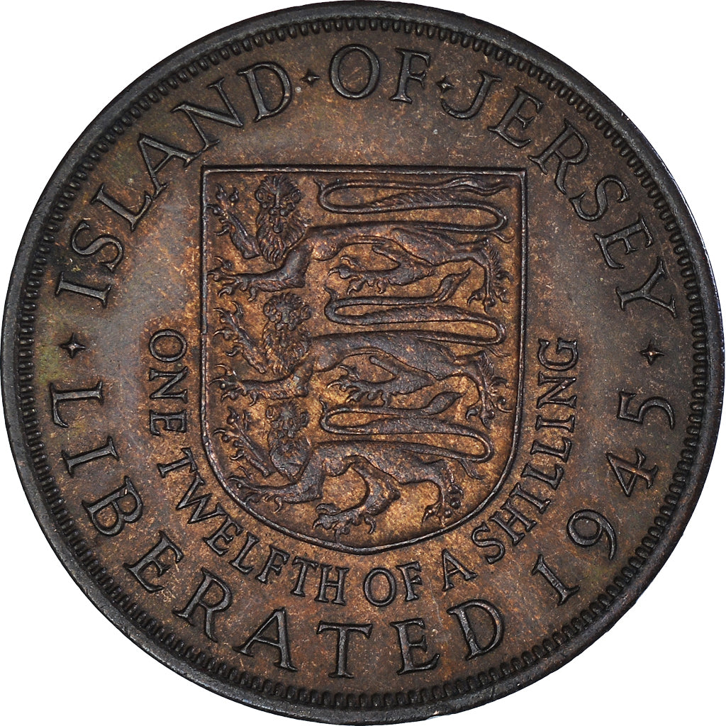 Monnaie, Jersey, 1/12 Shilling, 1945