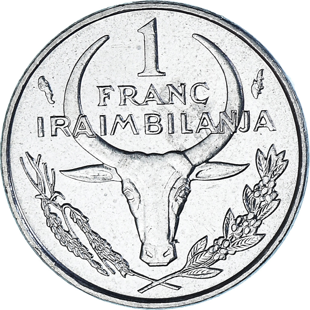 Moneda, Madagascar, Franc, 1989