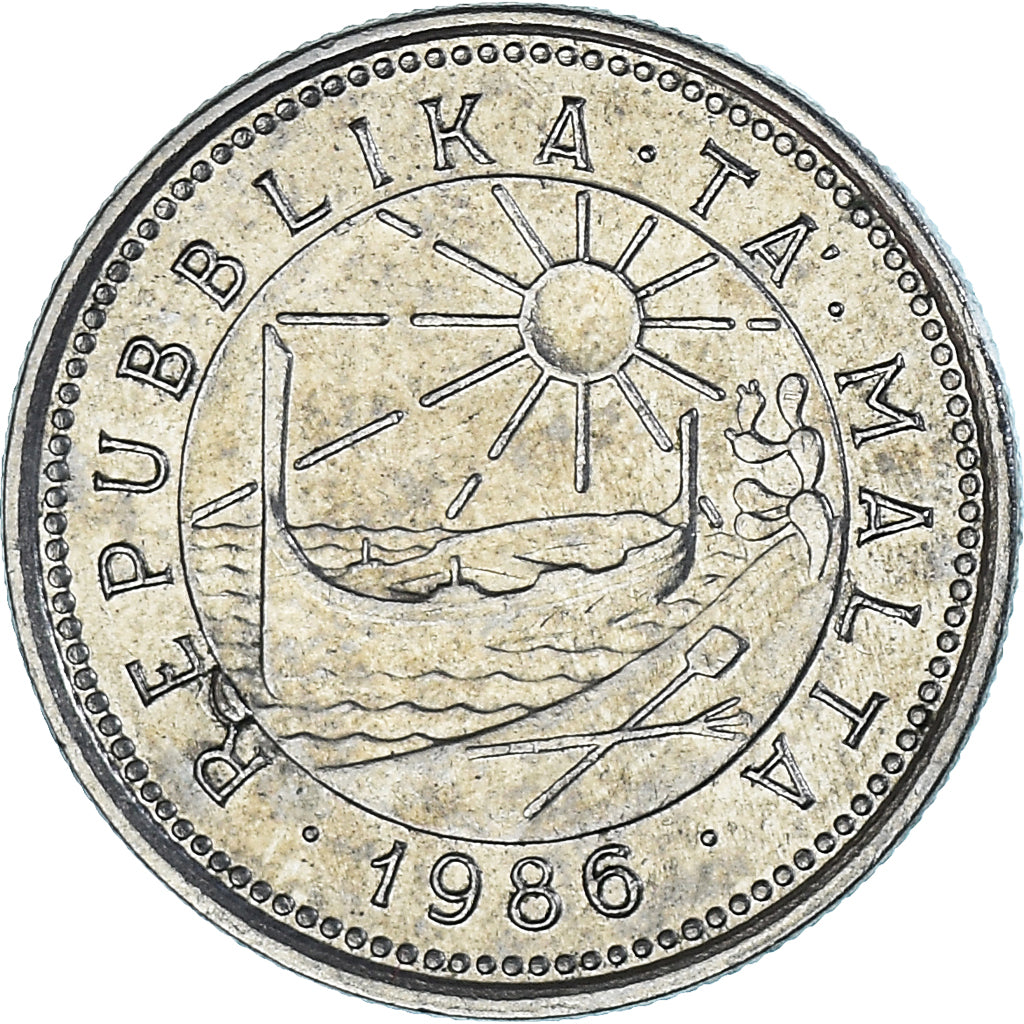 Moneta, Malta, 2 Cents, 1986