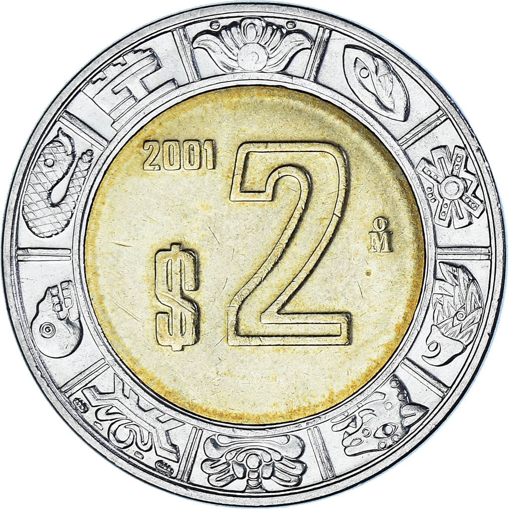 Coin, Mexico, 2 Pesos, 2001