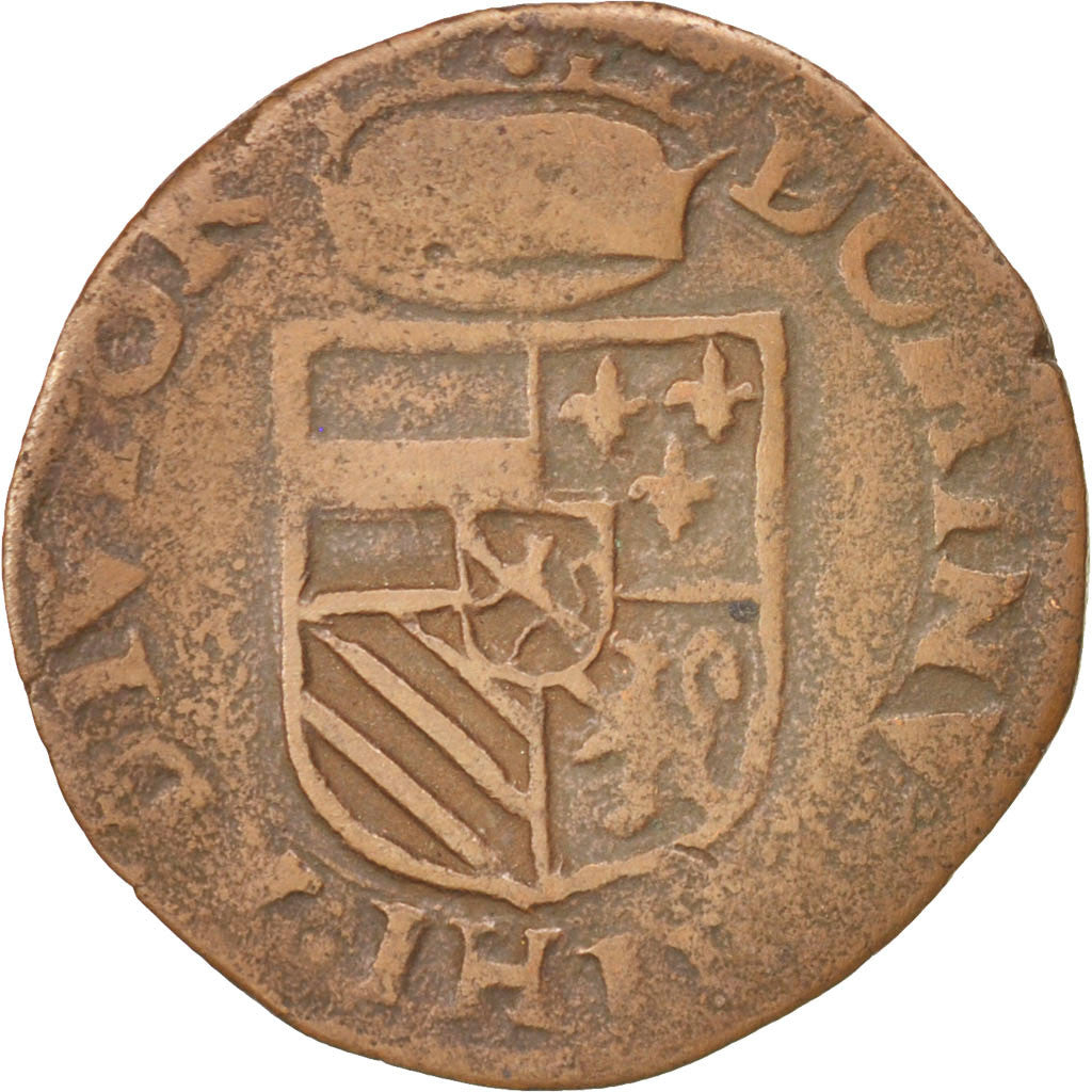 Belgium, Liard, 1593, Maastricht, VF(20-25), Copper, 5.36
