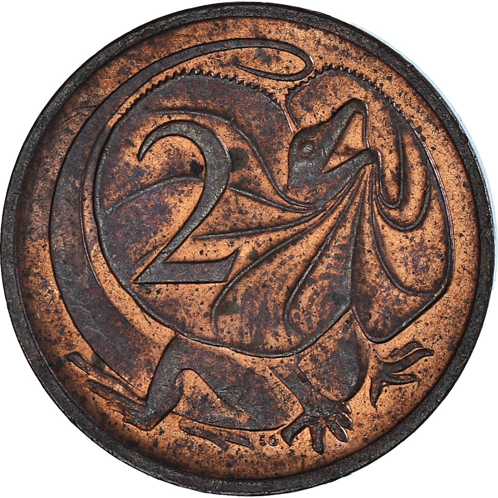 Moneda, Australia, 2 Cents, 1975