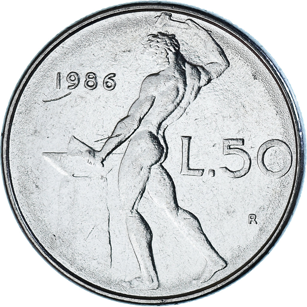 Moneda, Italia, 50 Lire, 1986
