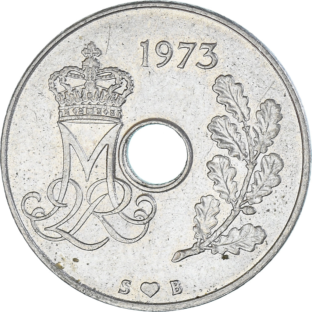 Moneta, Danimarca, 25 Öre, 1973