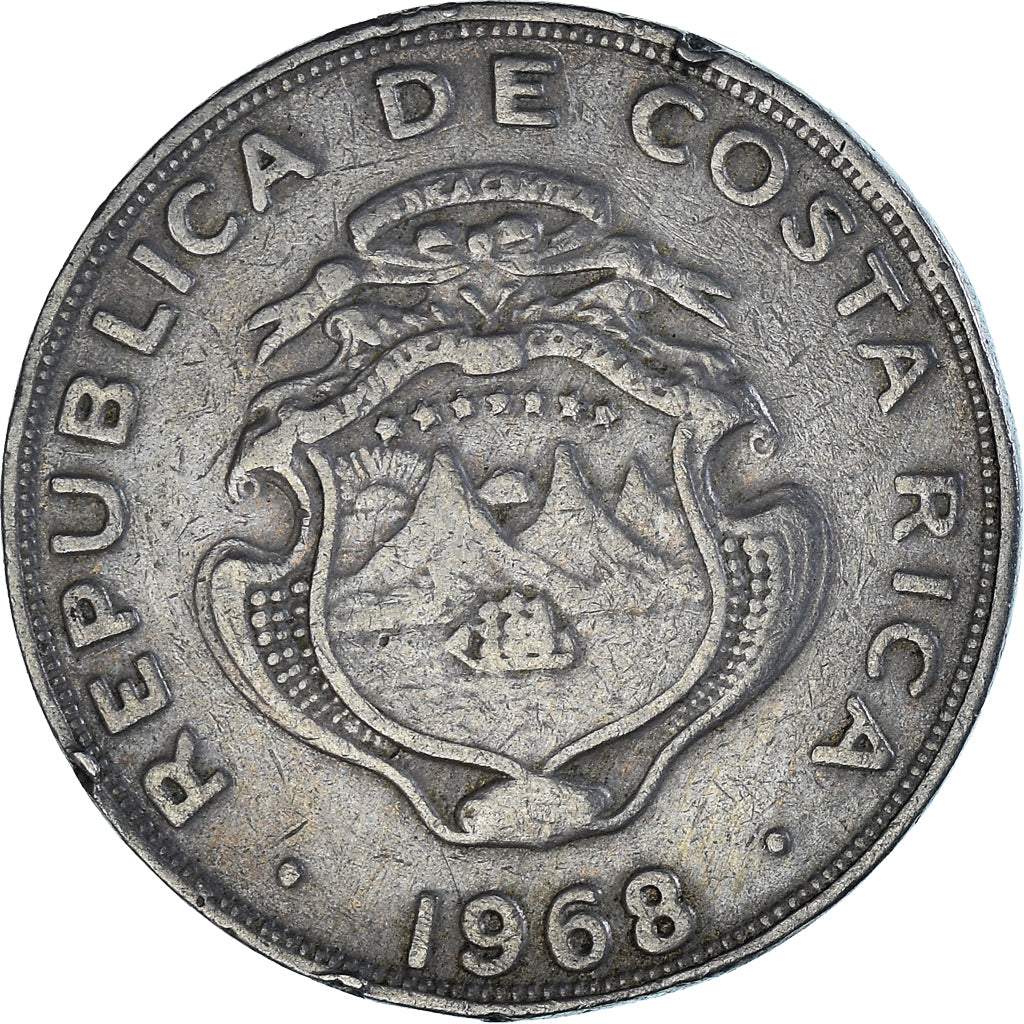 Monnaie, Costa Rica, Colon, 1968
