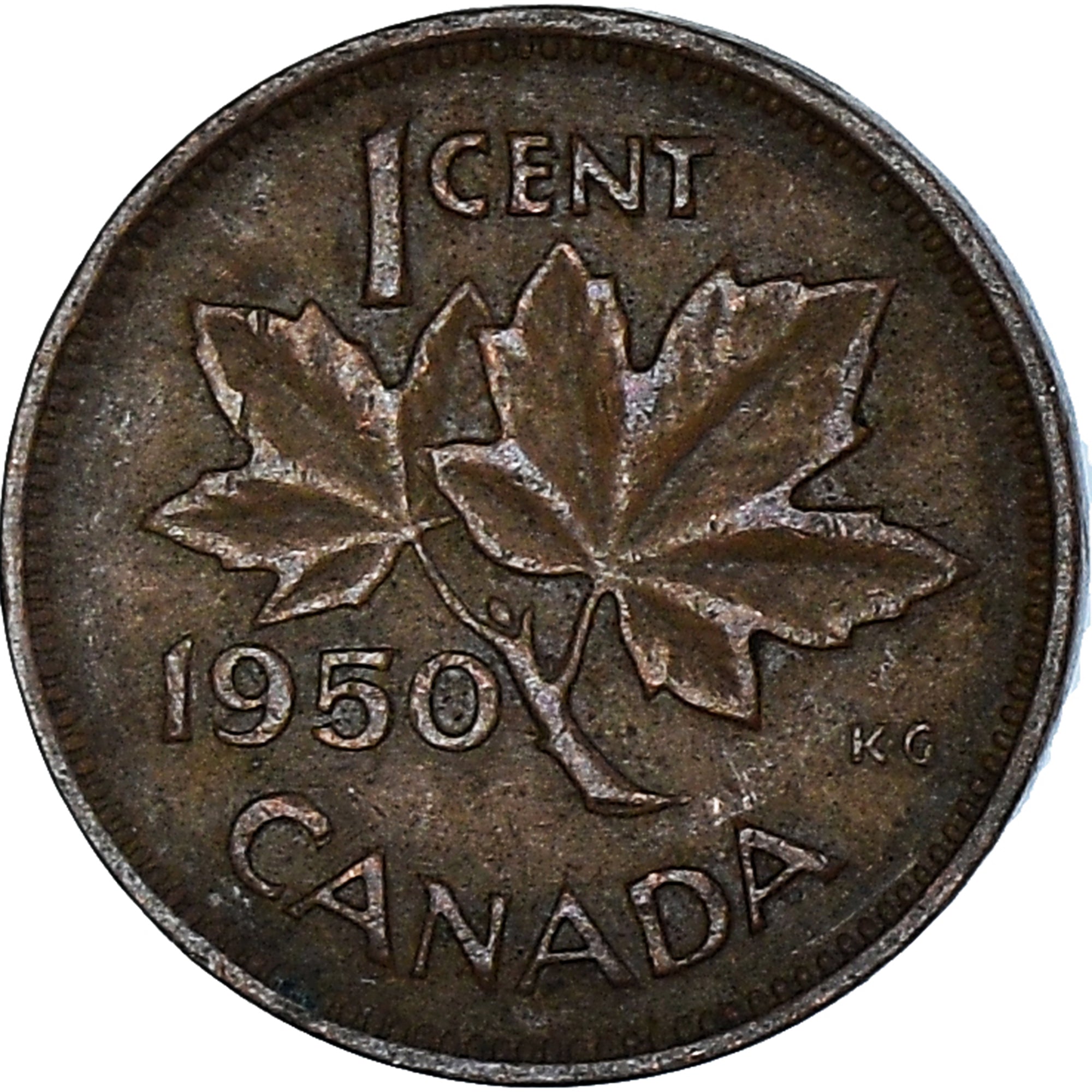Moneda, Canadá, Cent, 1950