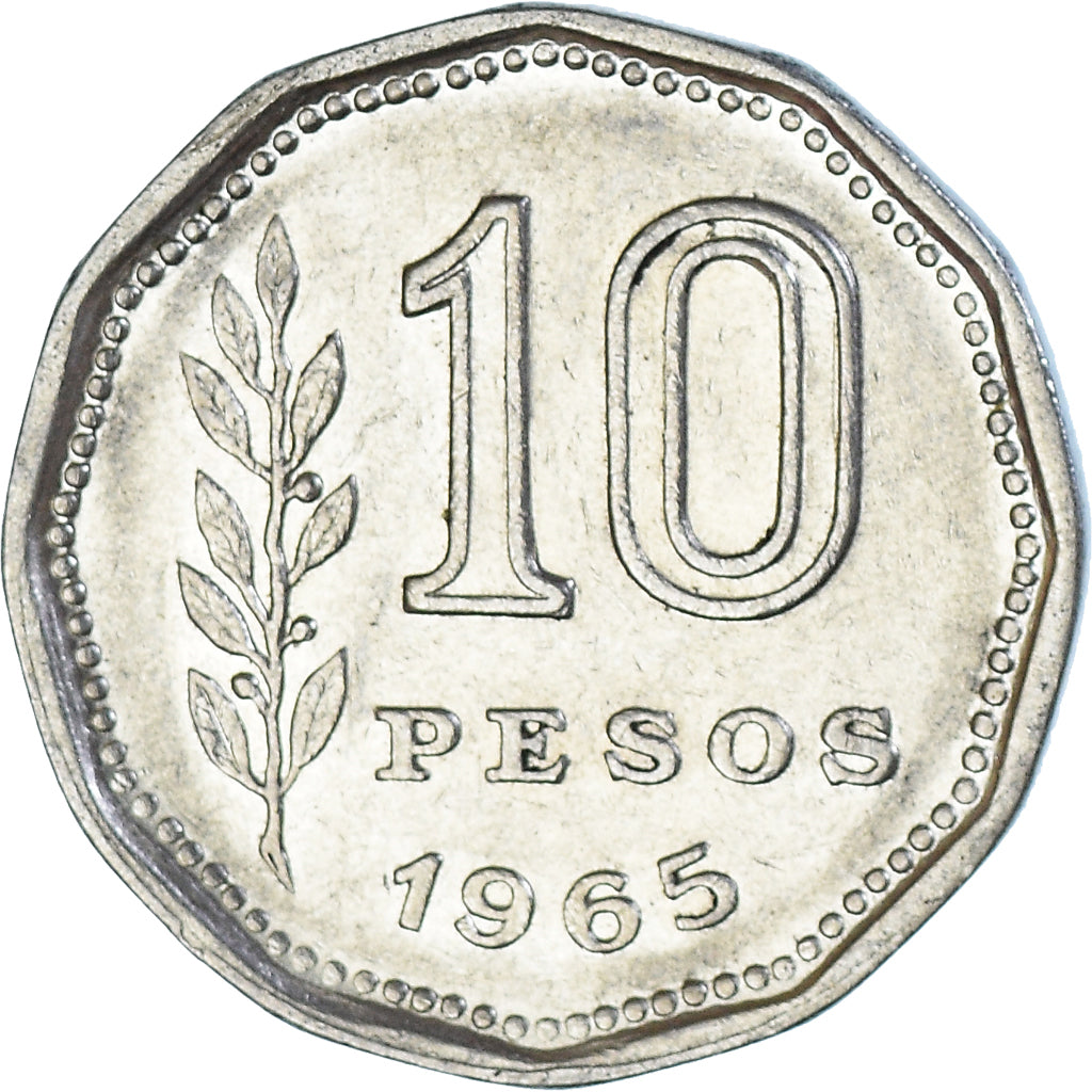 Munten, Argentinië, 10 Pesos, 1965