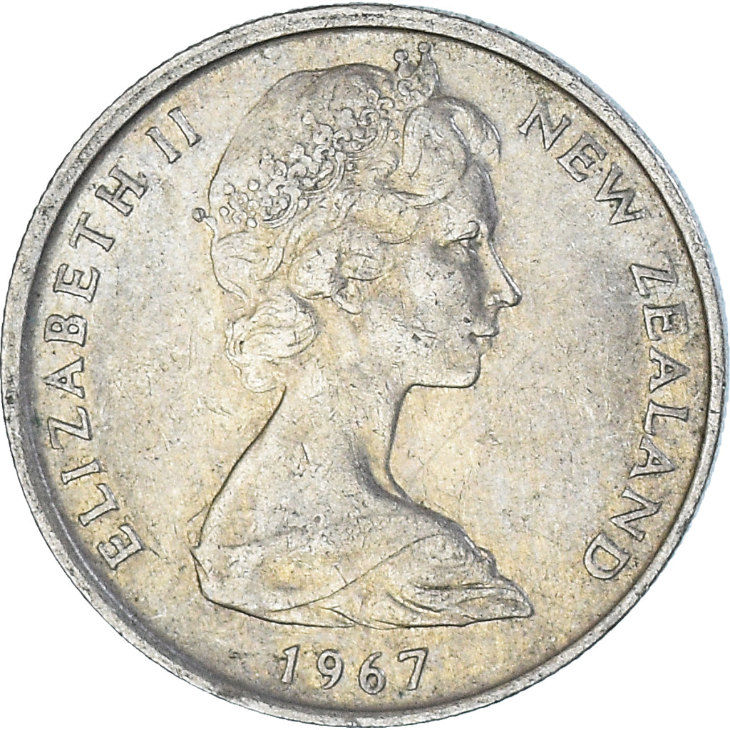 Coin, New Zealand, 5 Cents, 1967