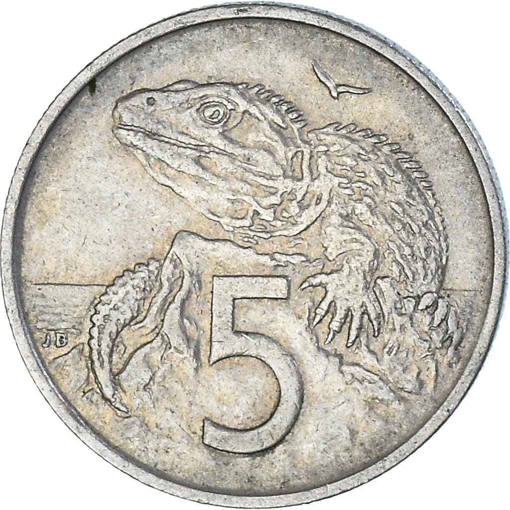 Coin, New Zealand, 5 Cents, 1967