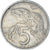 Coin, New Zealand, 5 Cents, 1967