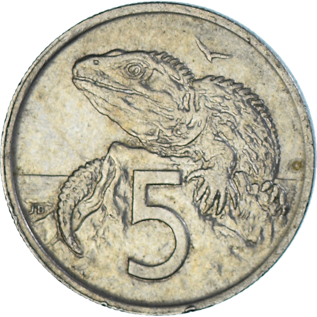 Coin, New Zealand, 5 Cents, 1969