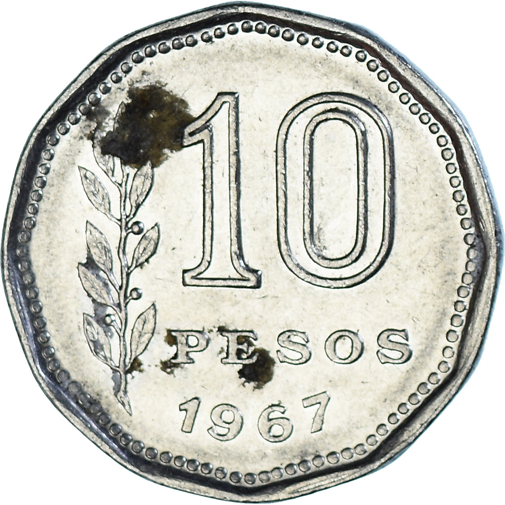 Munten, Argentinië, 10 Pesos, 1967