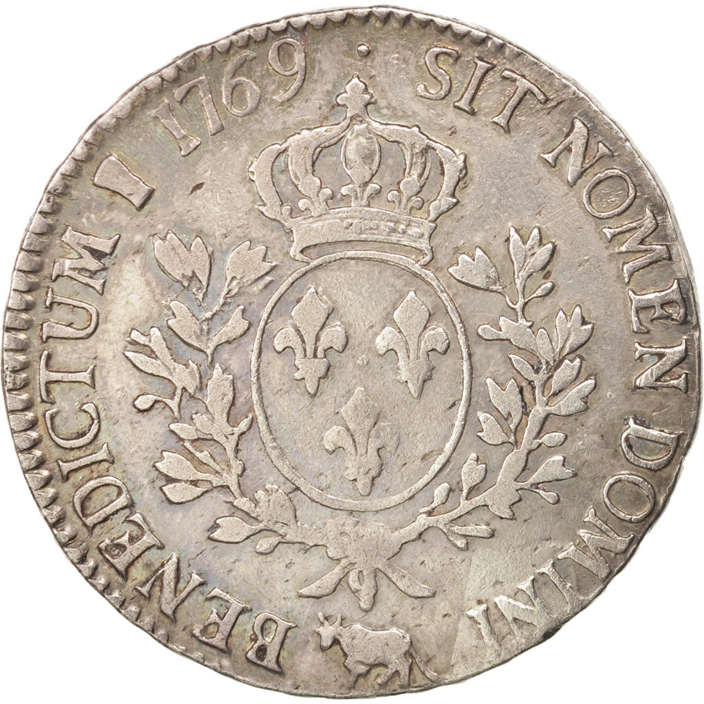 FRANCE, Écu de Béarn au bandeau, ECU, 1769, Pau, KM #518, VF(20-25), Silver, Ga.