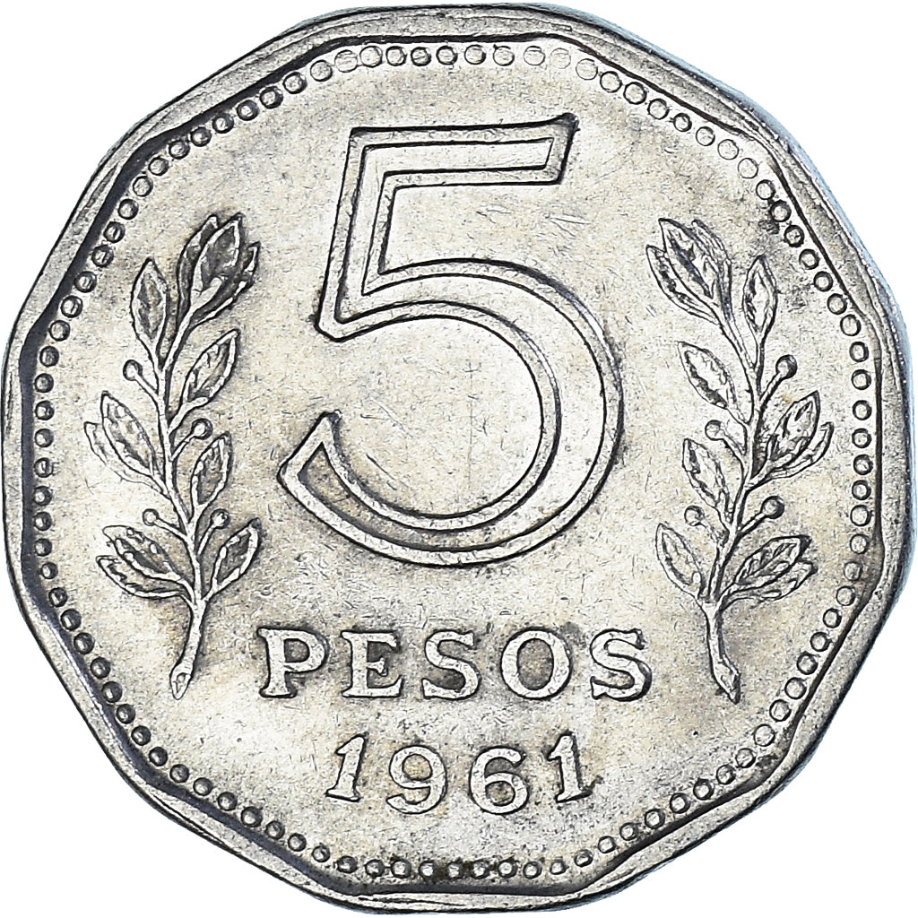 Monnaie, Argentine, 5 Pesos, 1961