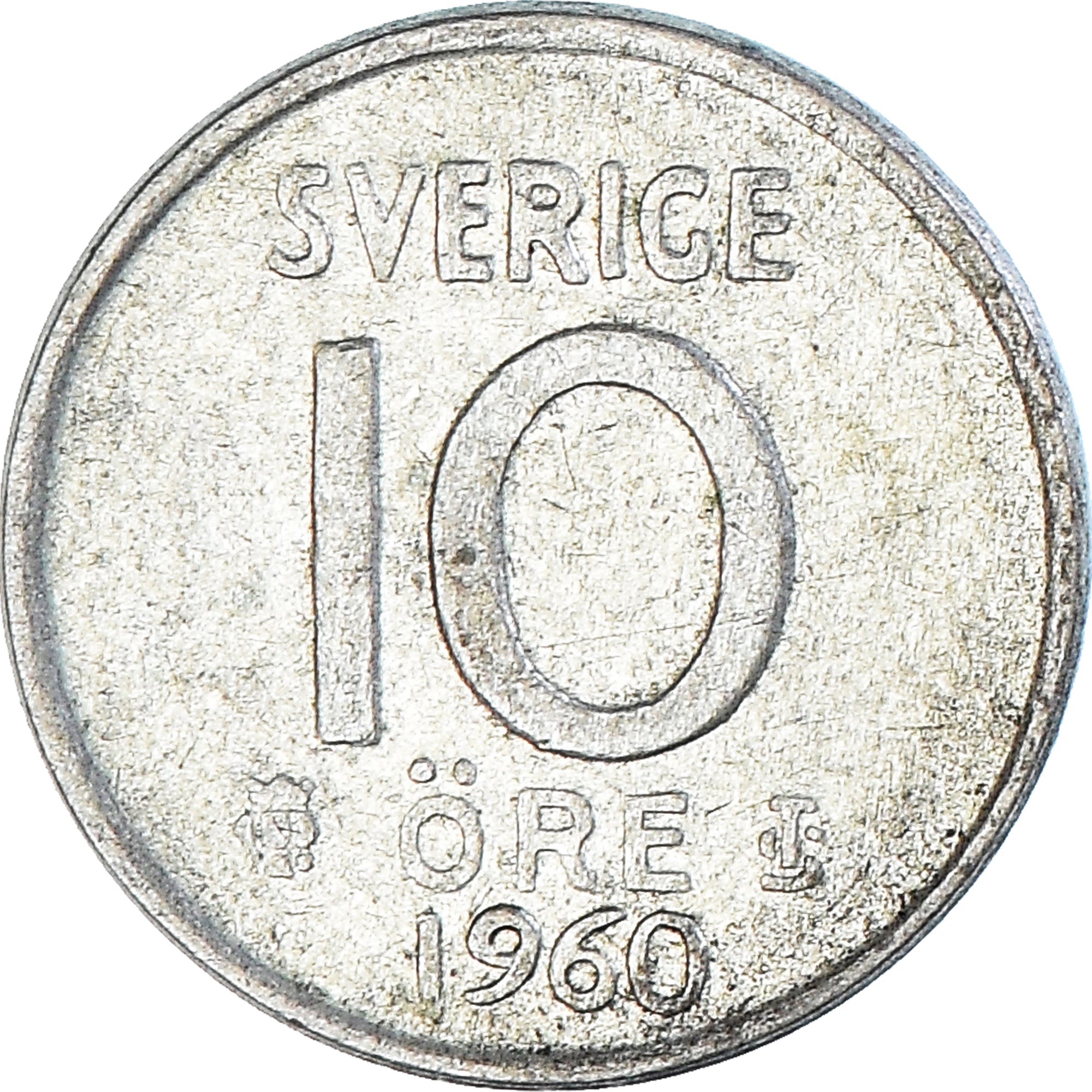 Moneta, Szwecja, 10 Öre, 1960