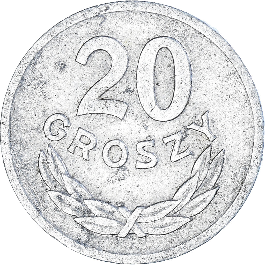 Moneta, Polonia, 20 Groszy, 1970