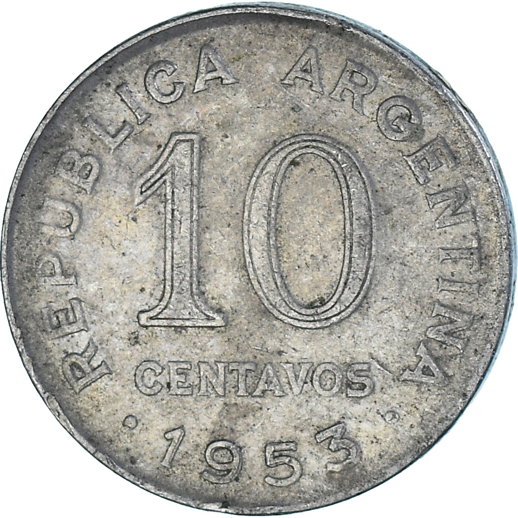 Munten, Argentinië, 10 Centavos, 1953
