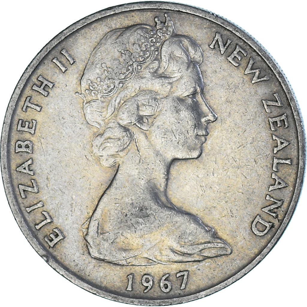 Moneda, Nueva Zelanda, 20 Cents, 1967