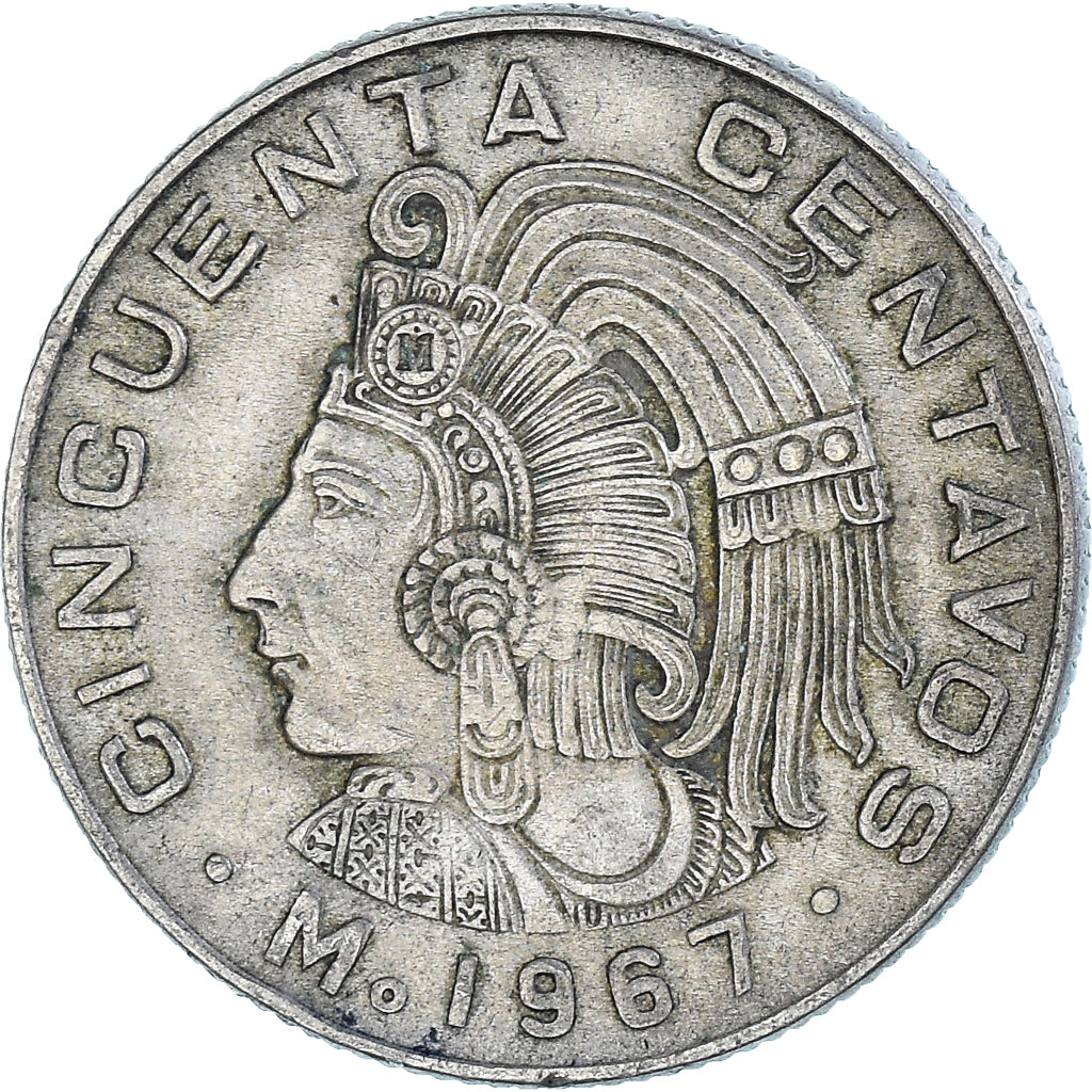 Coin, Mexico, 50 Centavos, 1967