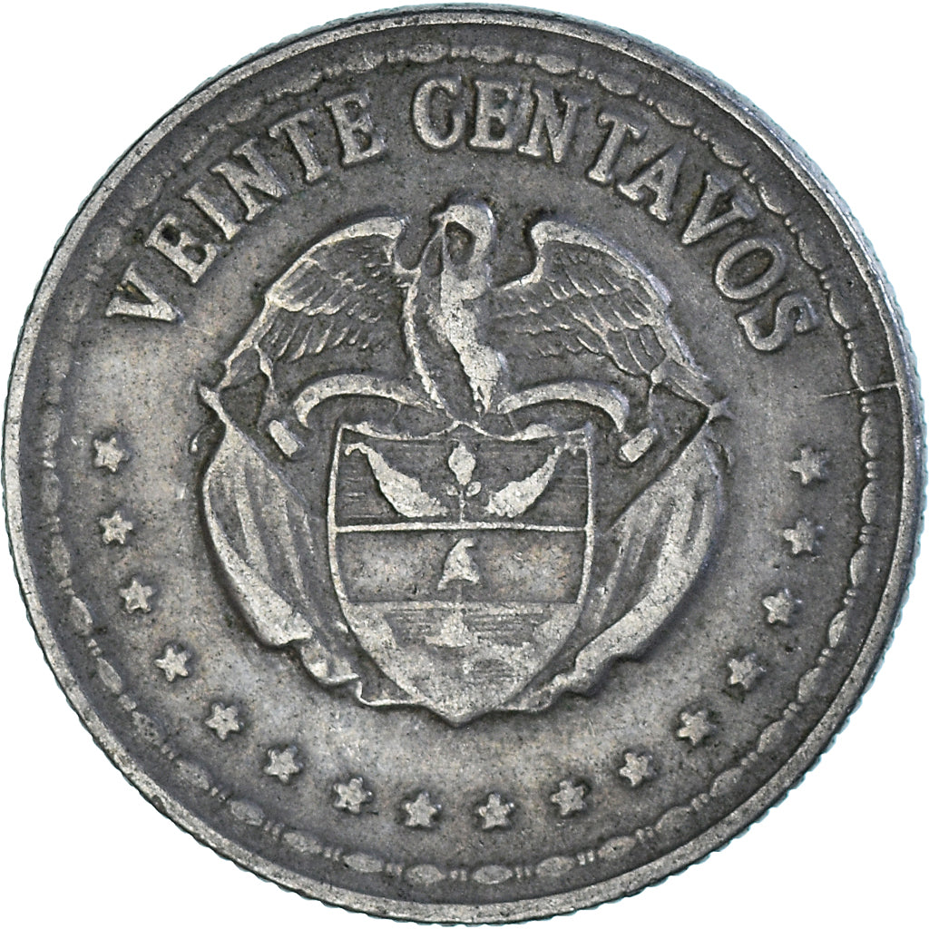 Coin, Colombia, 20 Centavos, 1959