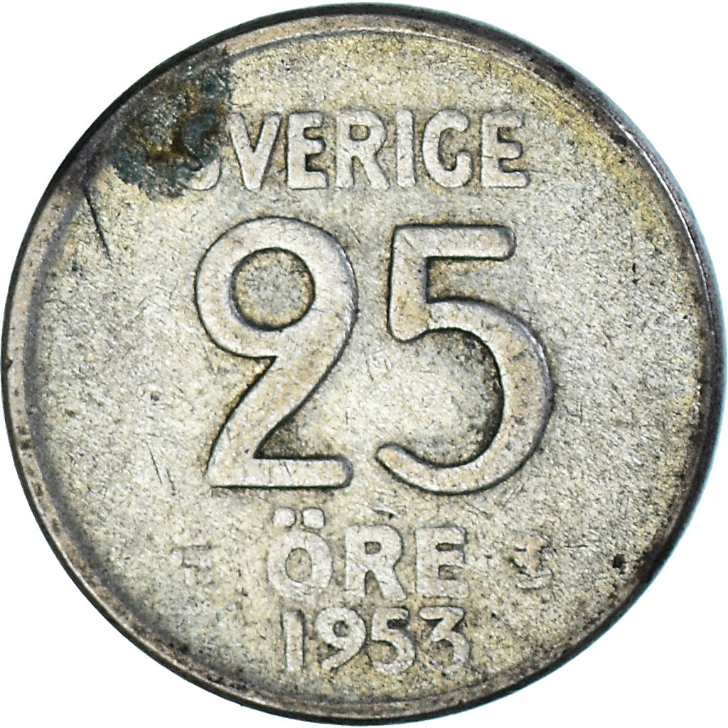 Coin, Sweden, 25 Öre, 1953
