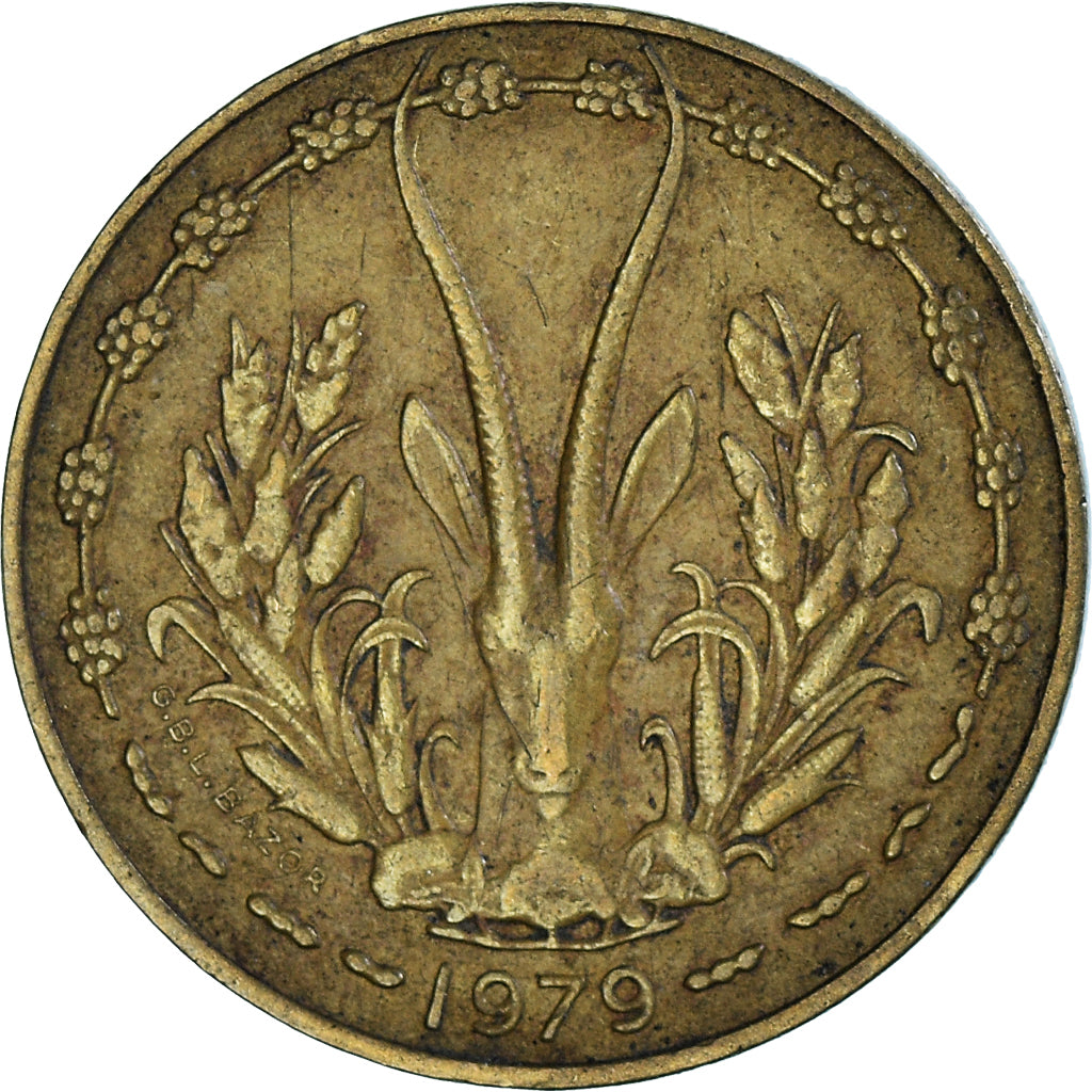Moneta, Kraje Afryki Zachodniej, 10 Francs, 1979