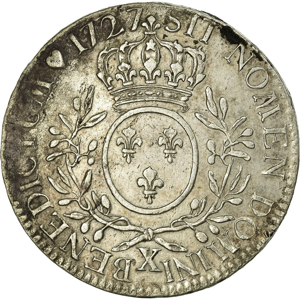 Coin, France, Louis XV, Écu aux branches d'olivier, Ecu, 1727, Amiens