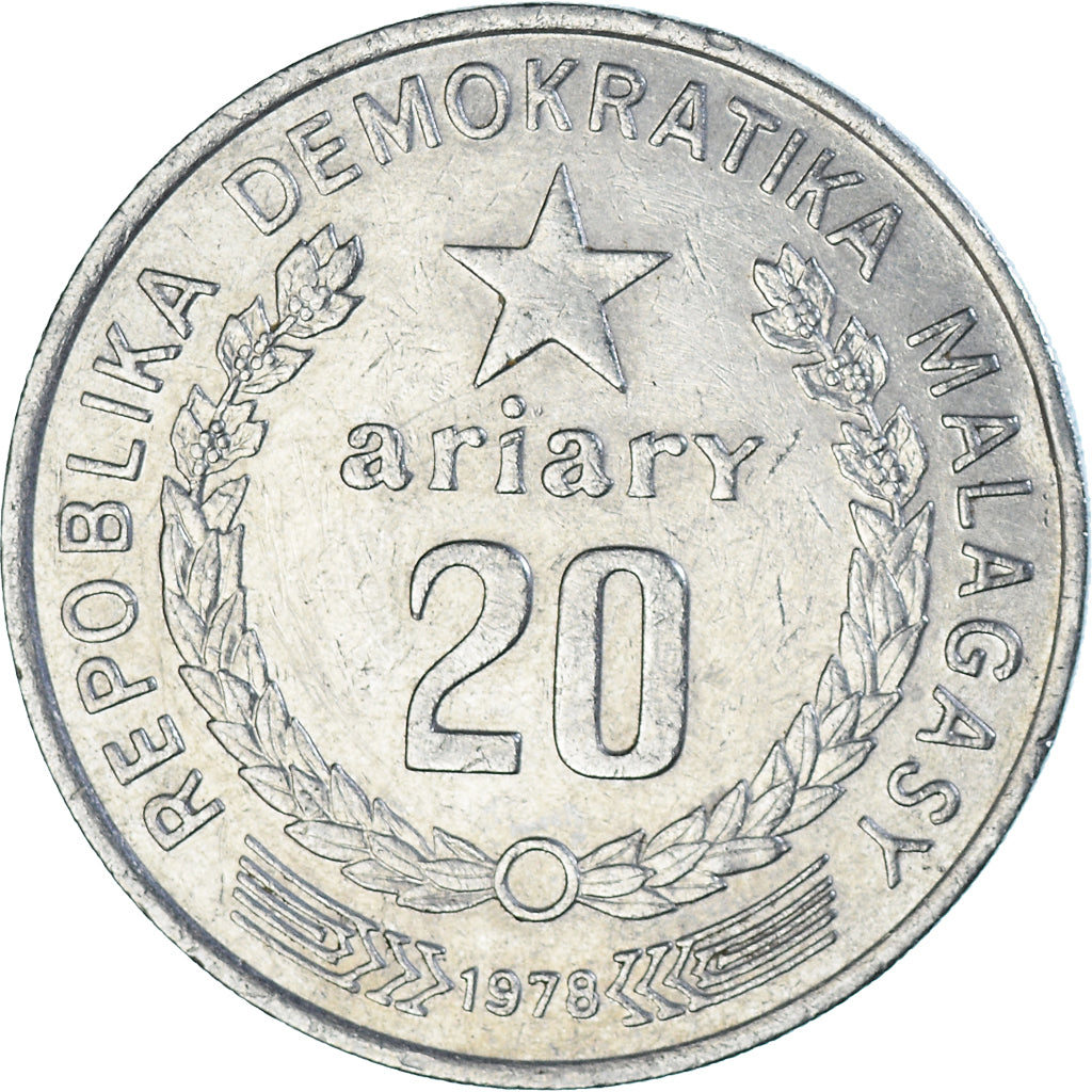 Moneta, Madagascar, 20 Ariary, 1978