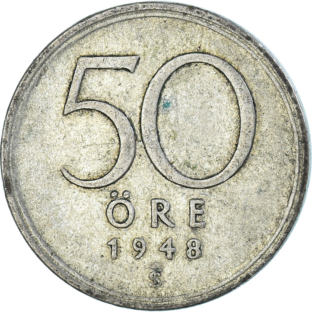 Moneta, Szwecja, 50 Öre, 1948