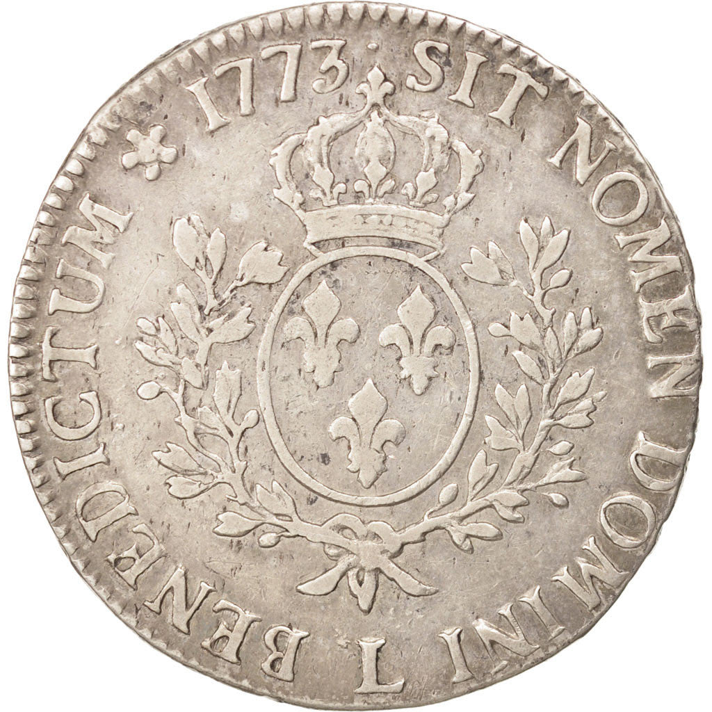 FRANCE, Écu à la vieille tête, ECU, 1773, Bayonne, KM #551.9, VF(30-35), Silver,