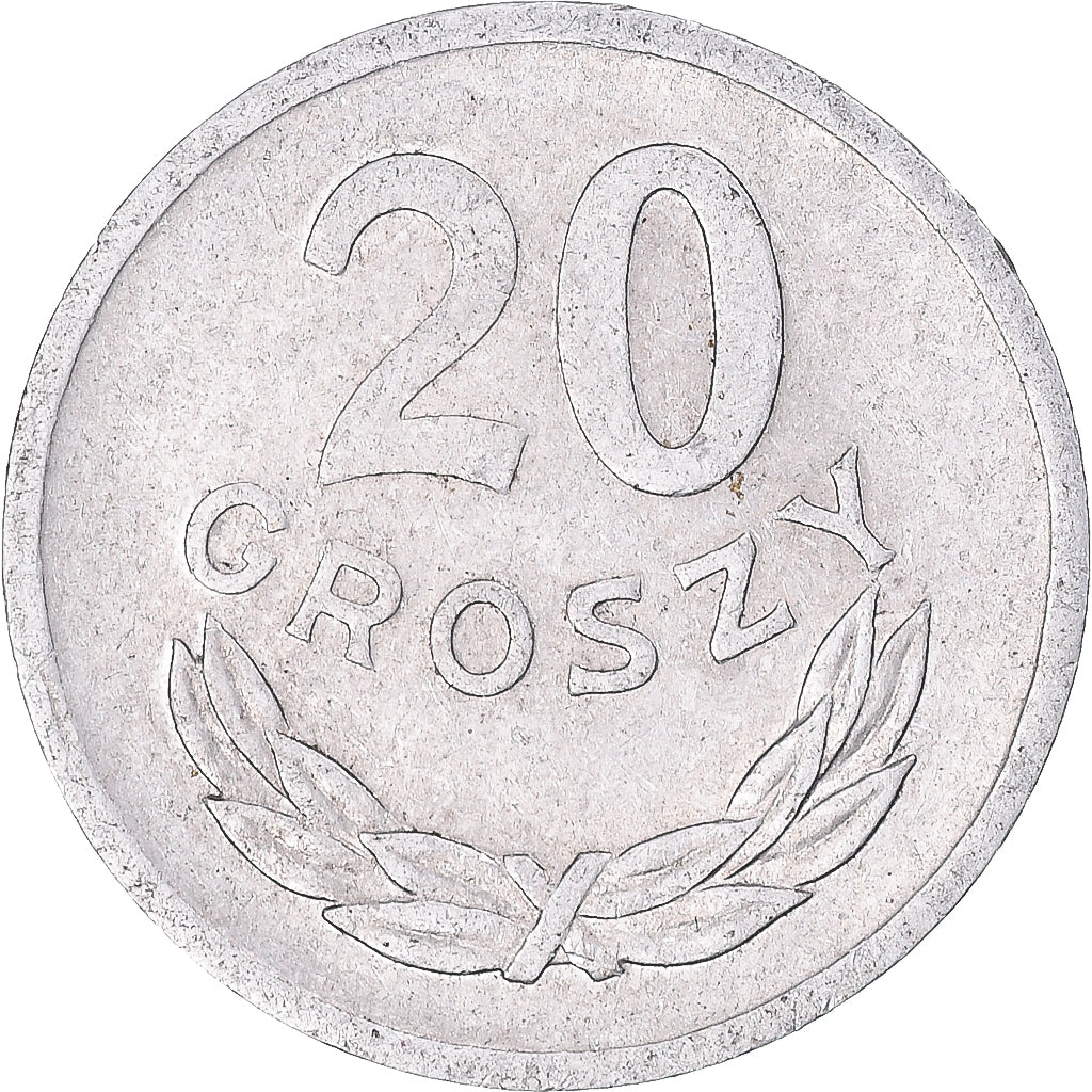Moneta, Polonia, 20 Groszy, 1972