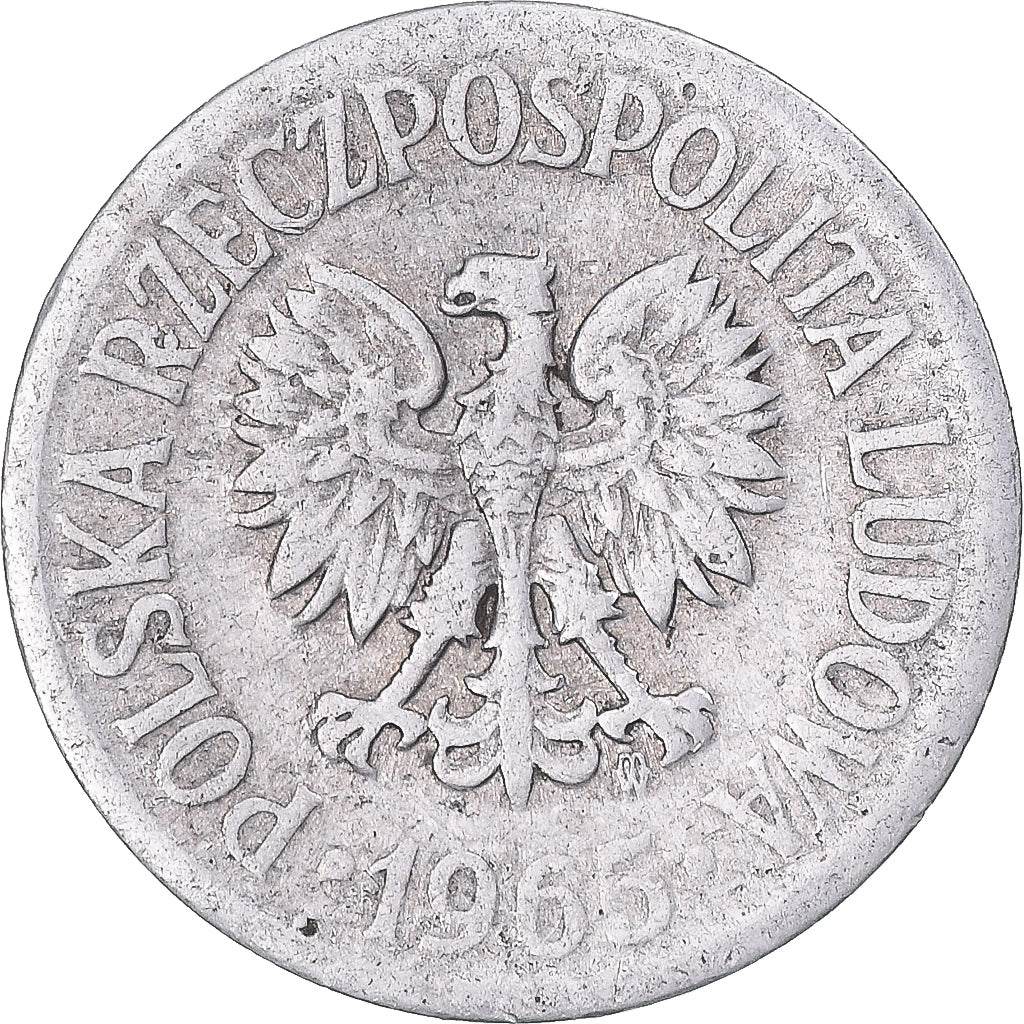 Moneta, Polonia, 20 Groszy, 1965