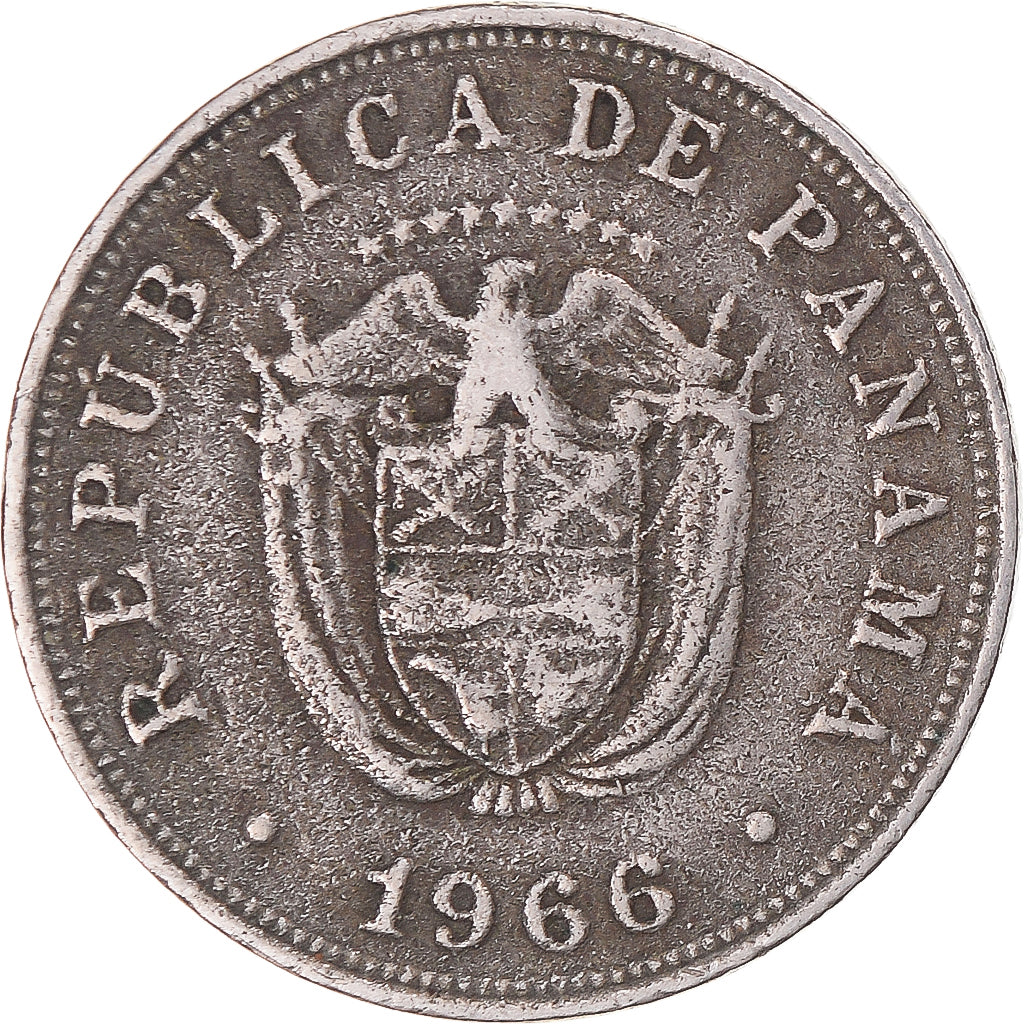 Munten, Panama, 5 Centesimos, 1966