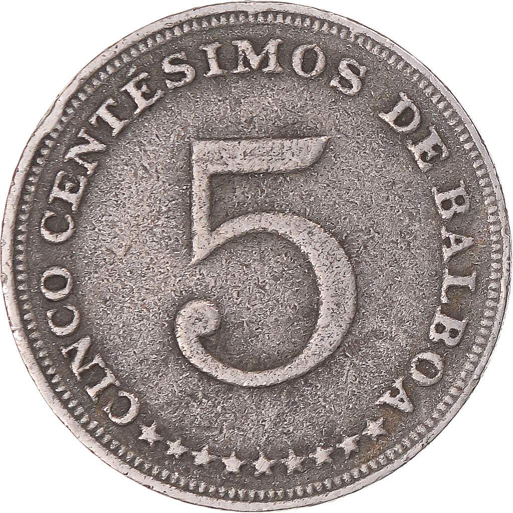Munten, Panama, 5 Centesimos, 1966