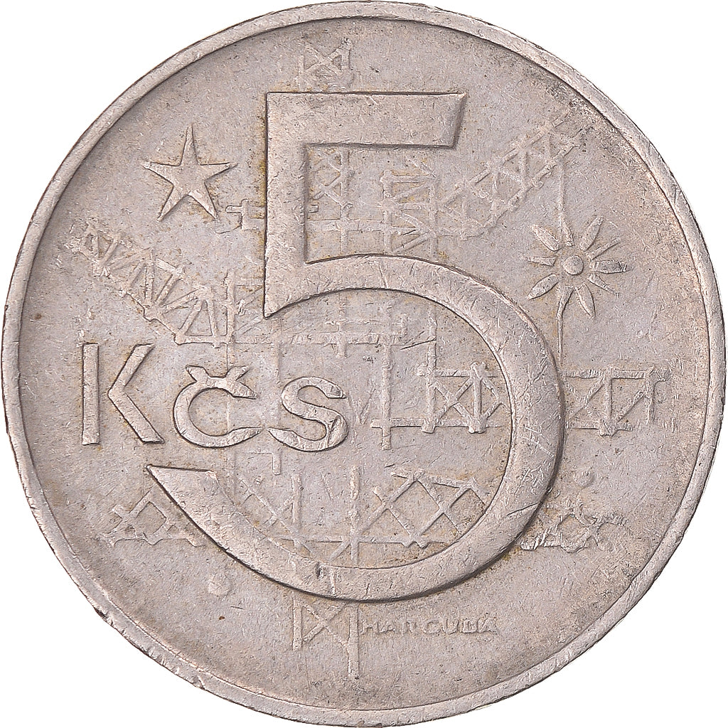 Monnaie, Tchécoslovaquie, 5 Korun, 1969