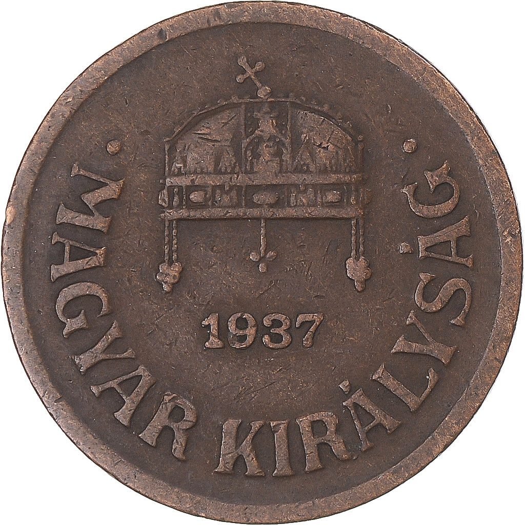 Moneta, Ungheria, 2 Filler, 1937