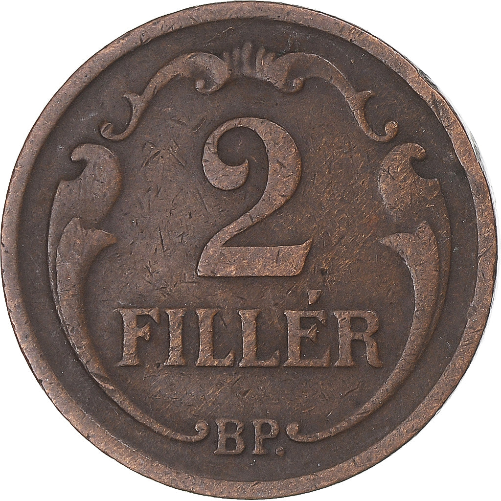 Moneta, Ungheria, 2 Filler, 1937