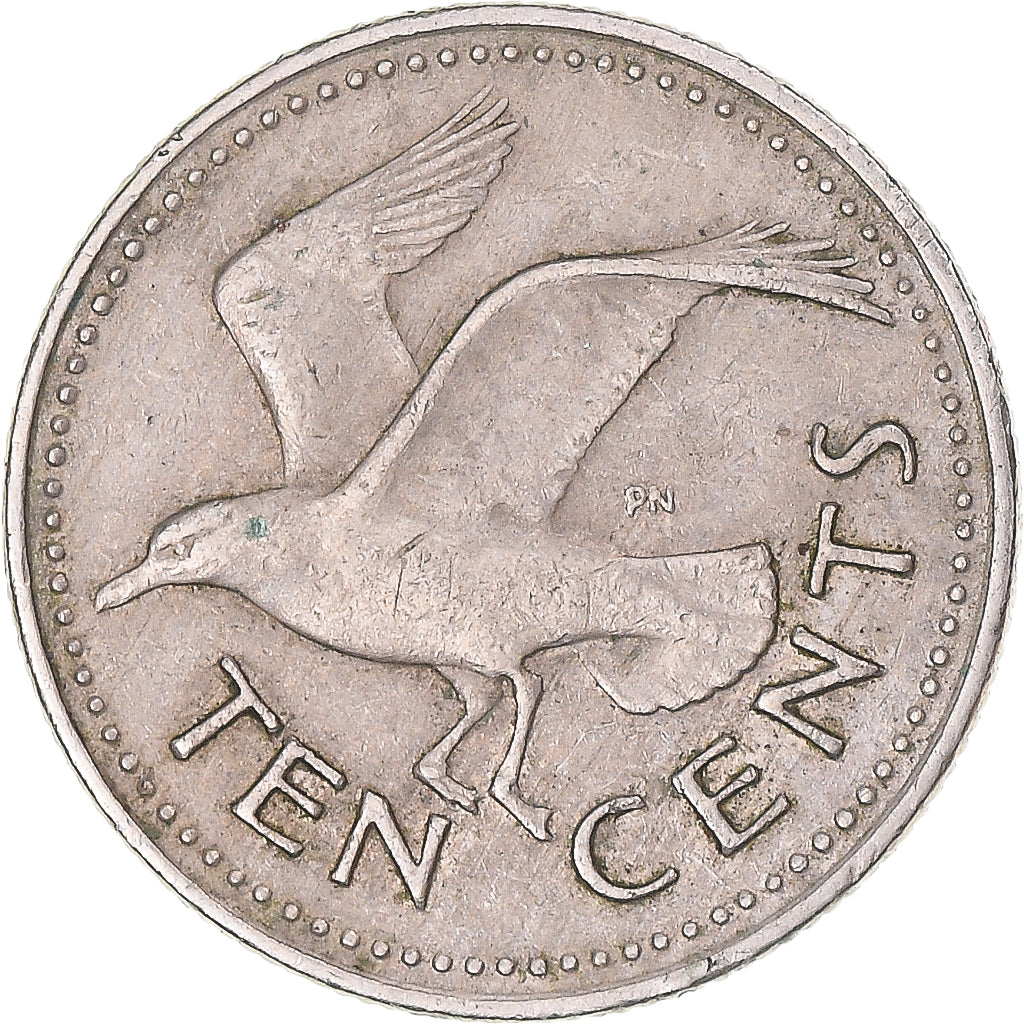 Moneta, Barbados, 10 Cents, 1973