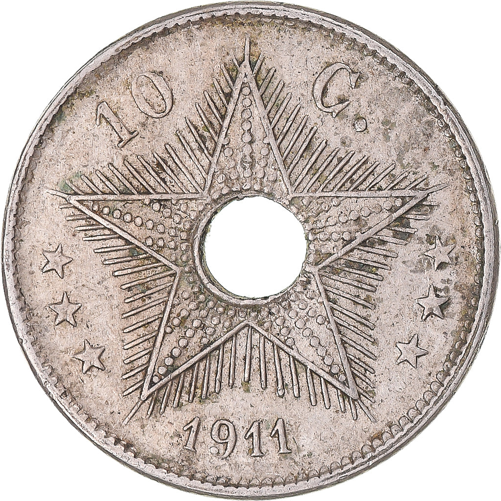 Moneda, Congo belga, 10 Centimes, 1911